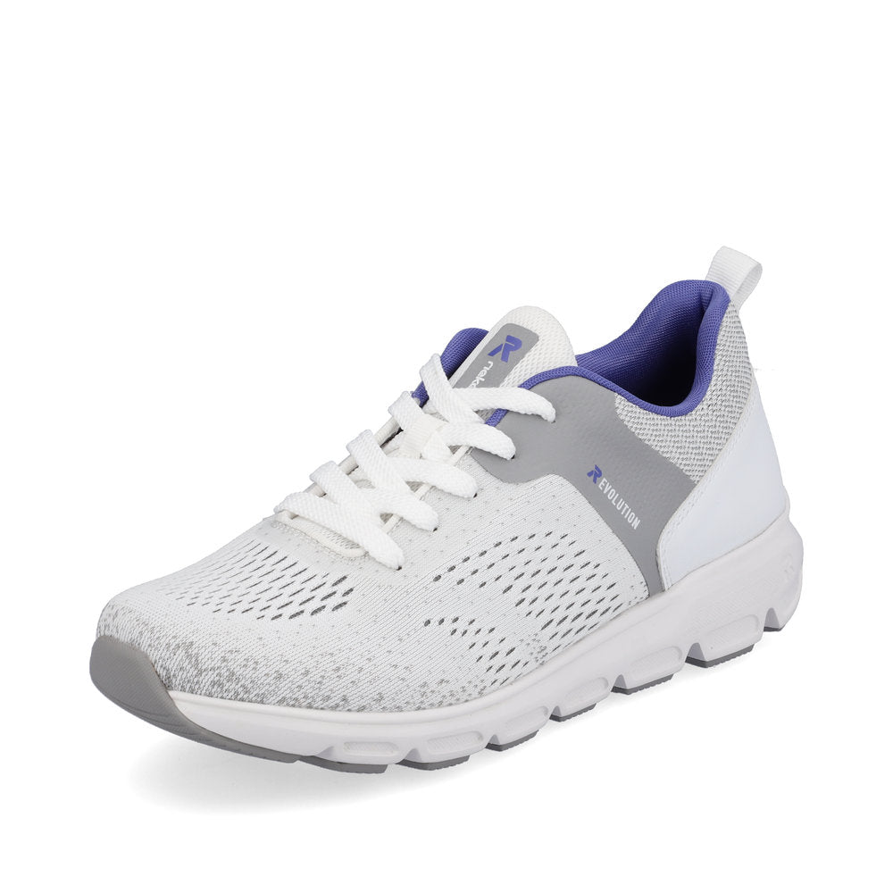 Rieker EVOLUTION Women's shoes | Style 40410 Athletic Lace-up - White Combination