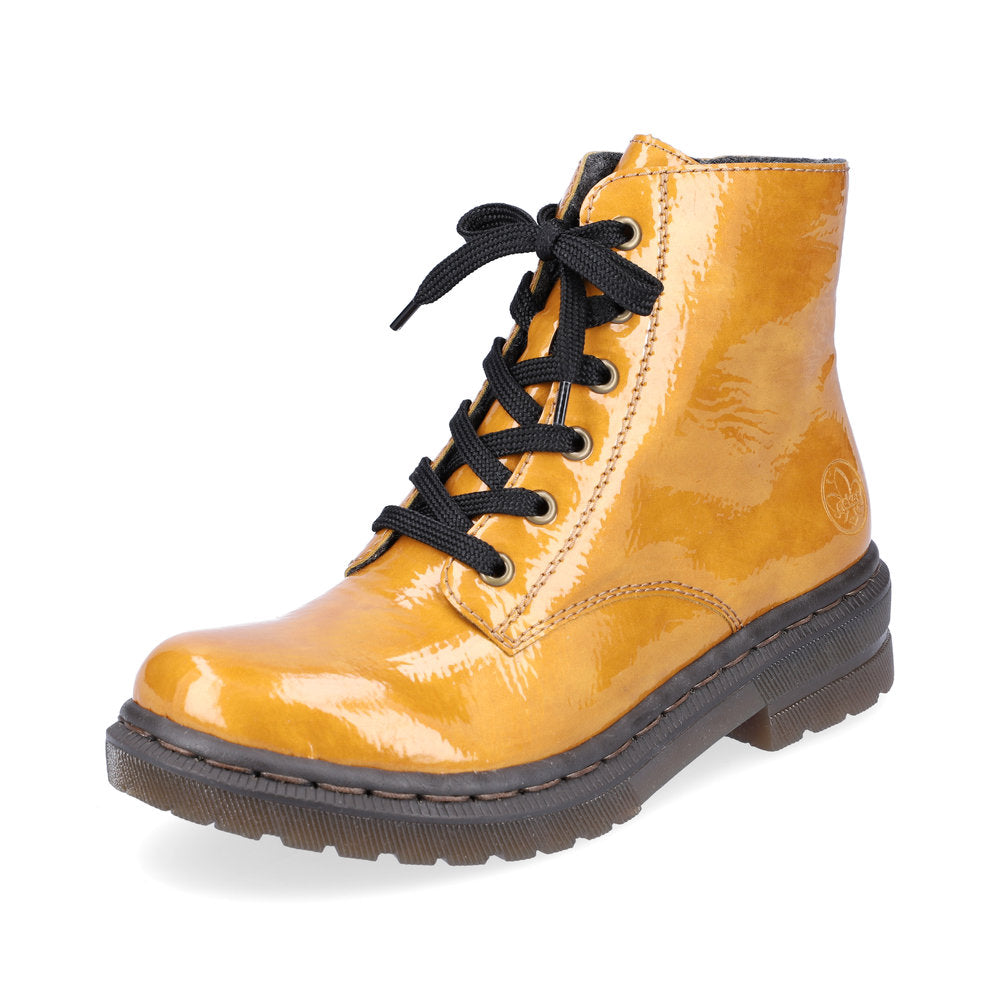 Rieker Synthetic leather Women's short boots | 78240 Ankle Boots - Yellow