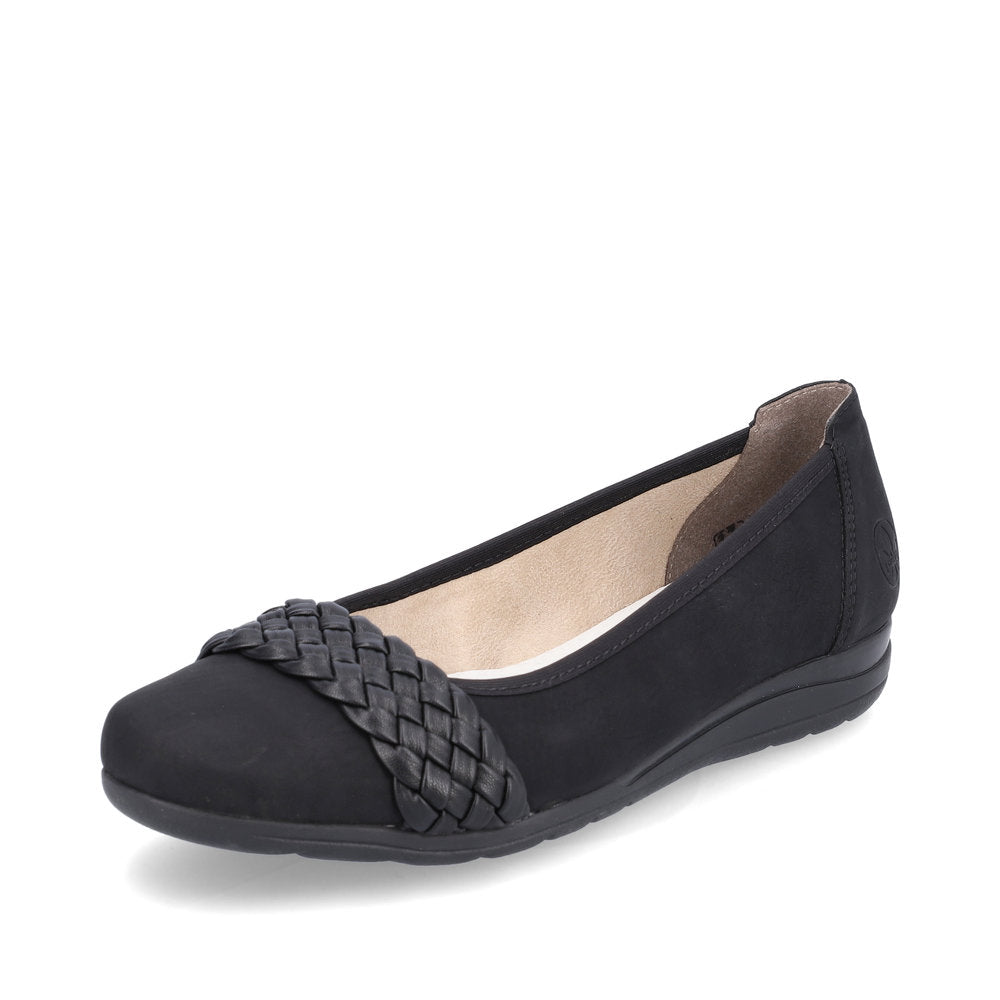 Rieker Women's shoes | Style L9358 Dress Ballerina - Black