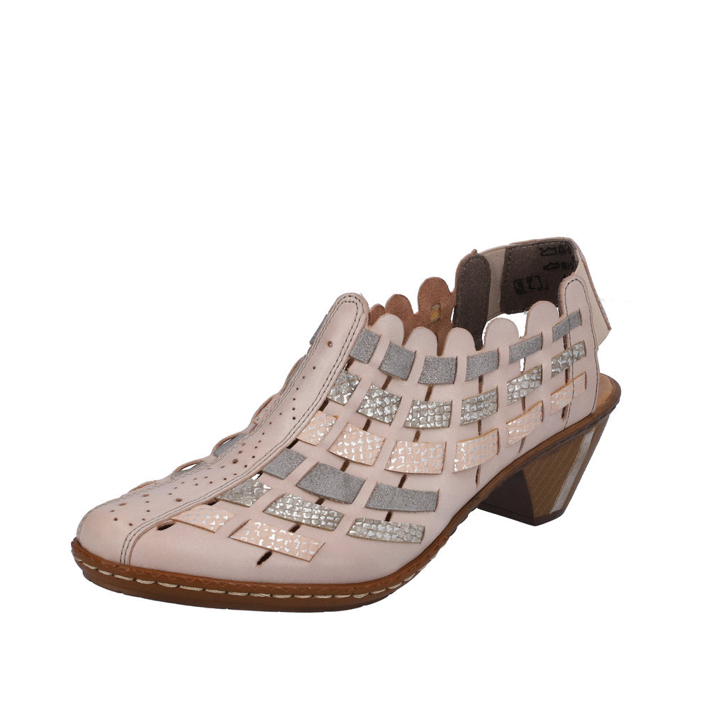 Rieker Women's shoes | Style 46778 Dress Sling-back - Beige Combination