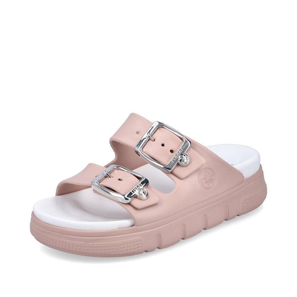 Rieker Women's sandals | Style P2180 Casual Mule - Pink