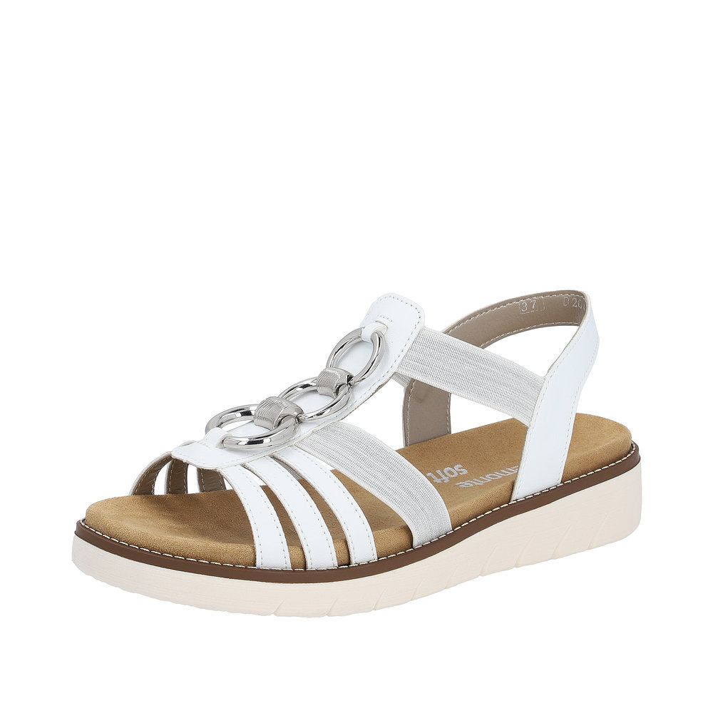 Remonte Women's sandals | Style D2073 Casual Sandal - White Combination