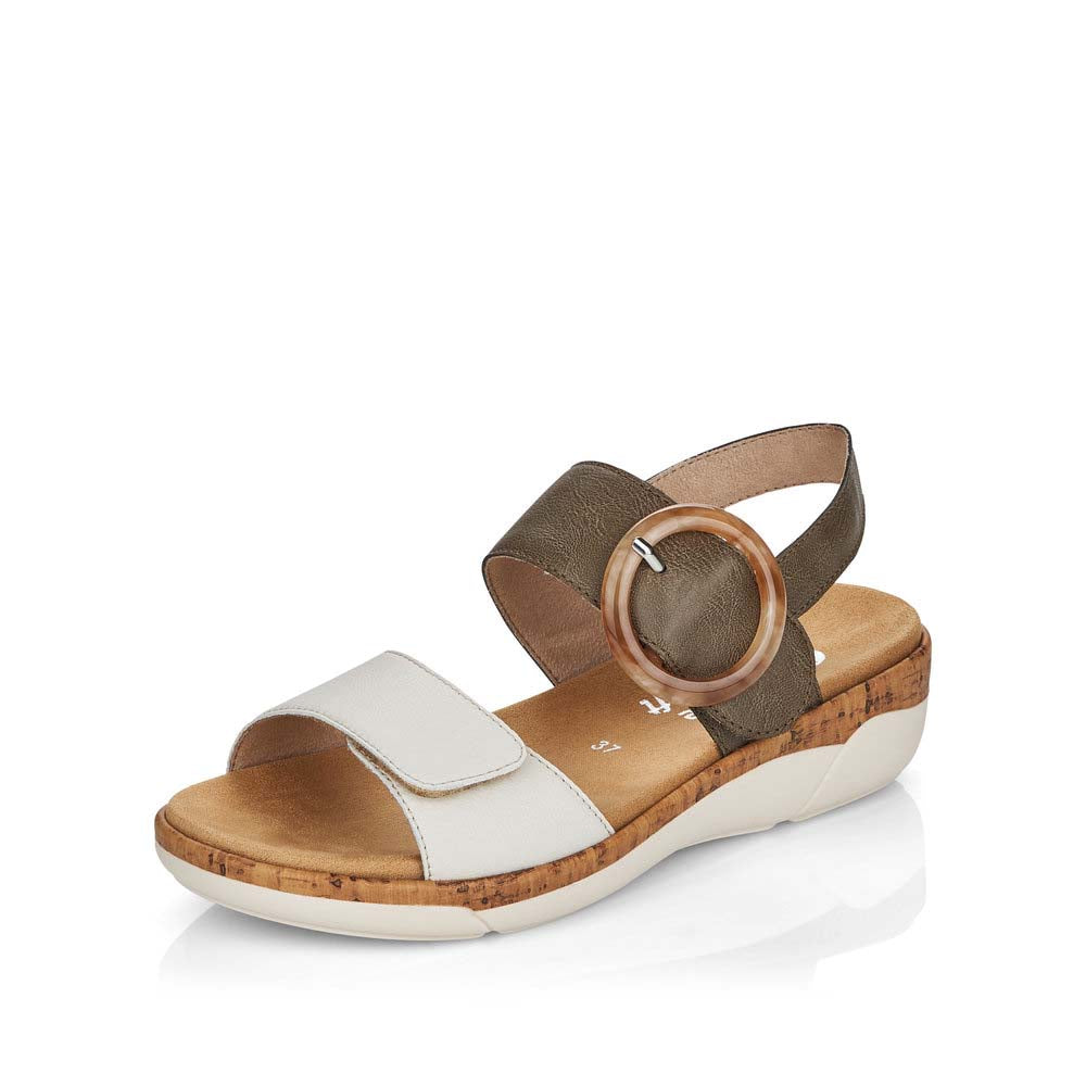Remonte Women's sandals | Style R6853 Casual Sandal - Green Combination