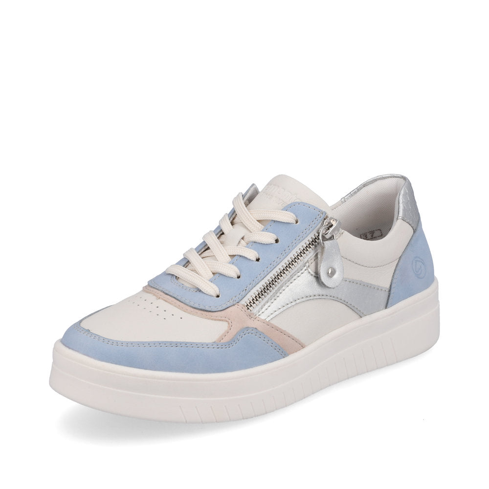 Remonte Women's shoes | Style D0J01 Athletic Lace-up with zip - Blue Combination