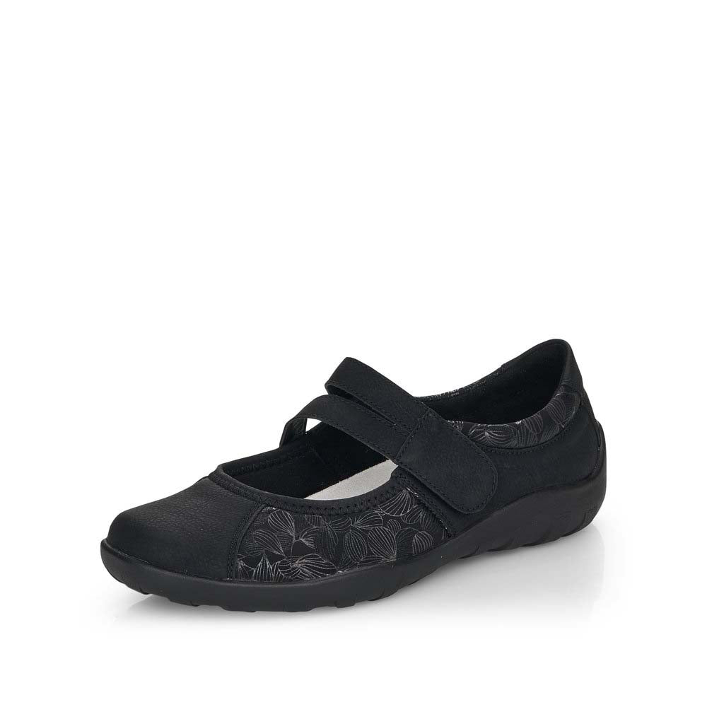 Remonte Women's shoes | Style R3510 Casual Ballerina with Strap - Black