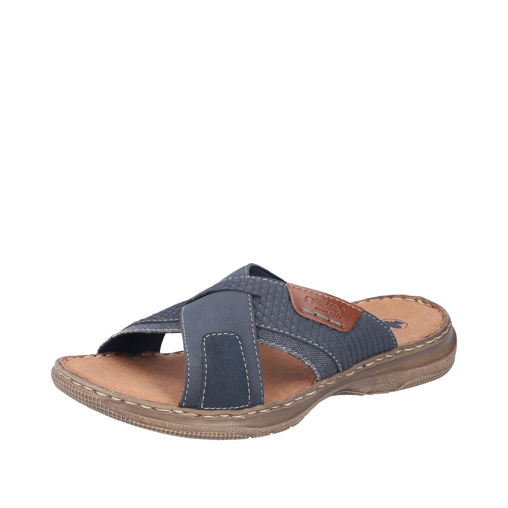 Rieker Men's sandals | Style 21491 Casual Mule - Blue