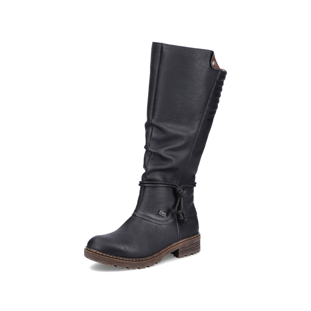 Rieker Synthetic leather Women's Tall Boots| Z4776 Tall Boots - Black