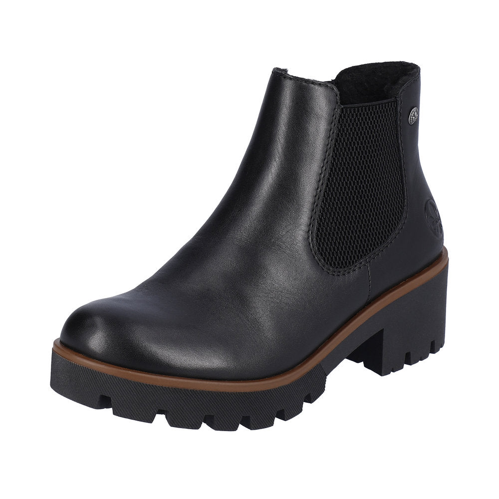 Rieker Synthetic Material Women's short boots | 79265 Ankle Boots - Jet Black