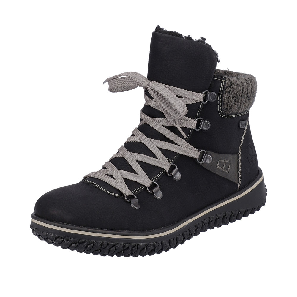 Rieker Synthetic Material Women's short boots| Z4238 Ankle Boots - Black Combination