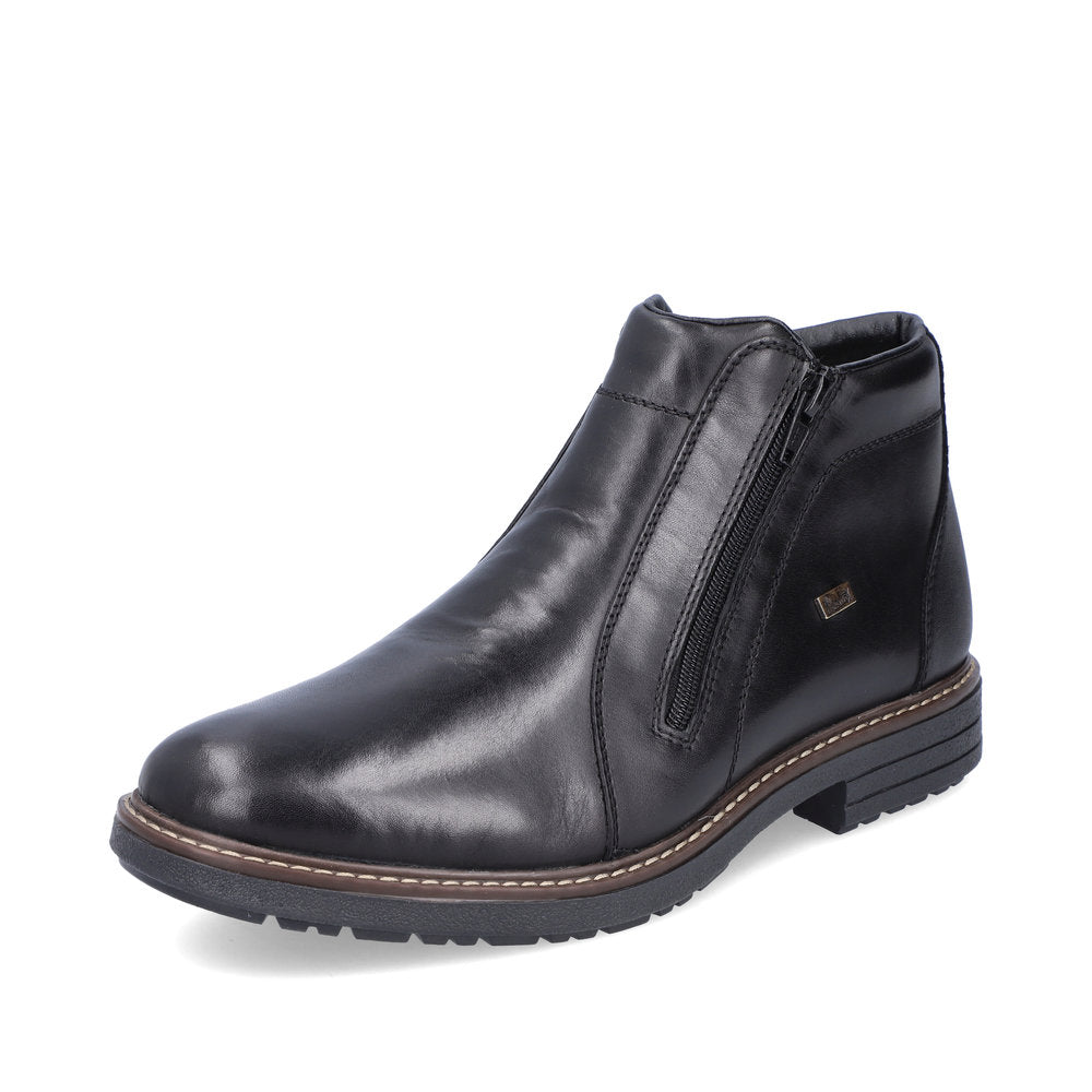 Rieker Leather Men's boots| 33160 Ankle Boots - Black