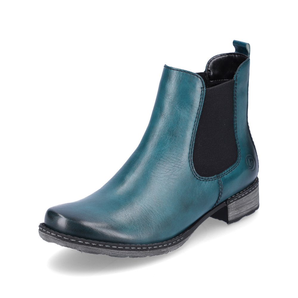 Remonte Leather Women's mid height boots| D4375 Ankle Boots - Blue