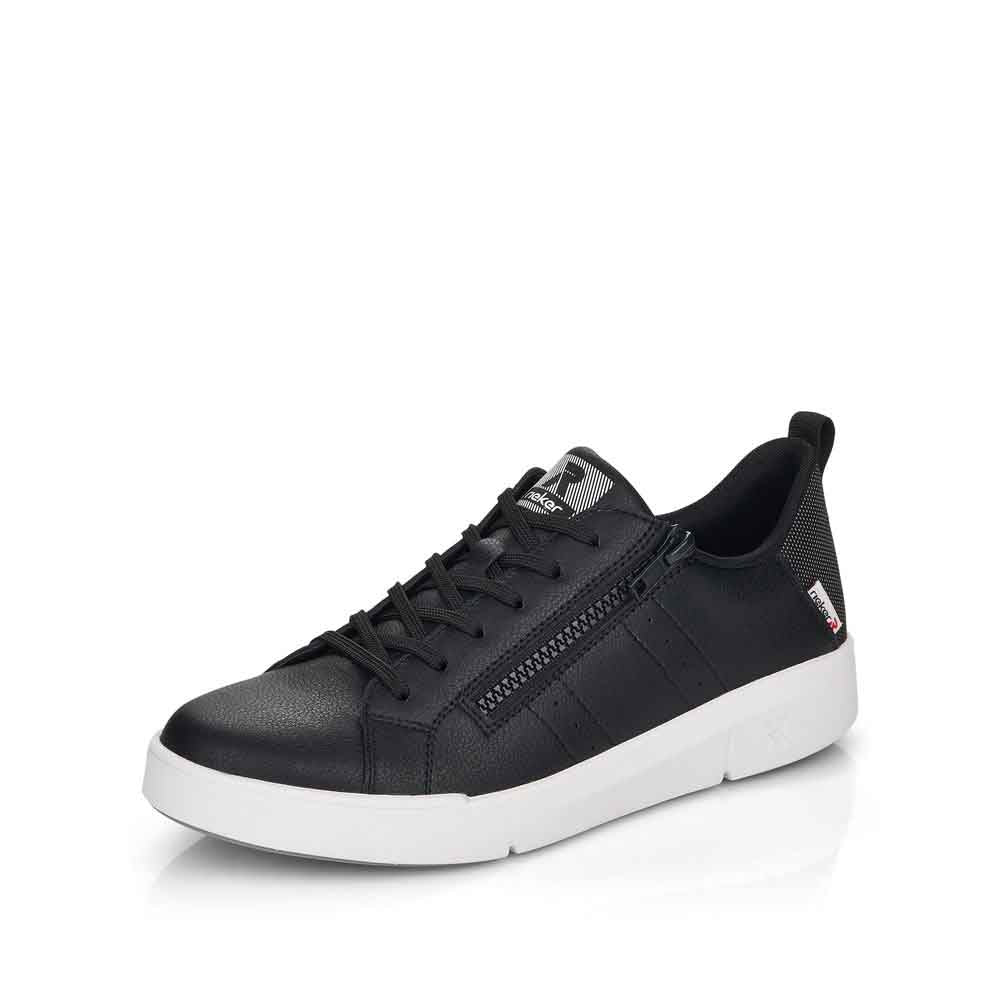 Rieker EVOLUTION Women's shoes | Style 41906 Athletic Lace-up with zip - Black