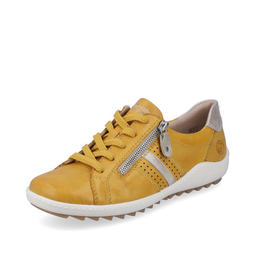 Remonte Women's shoes | Style R1432 Casual Lace-up with zip - Black Combination