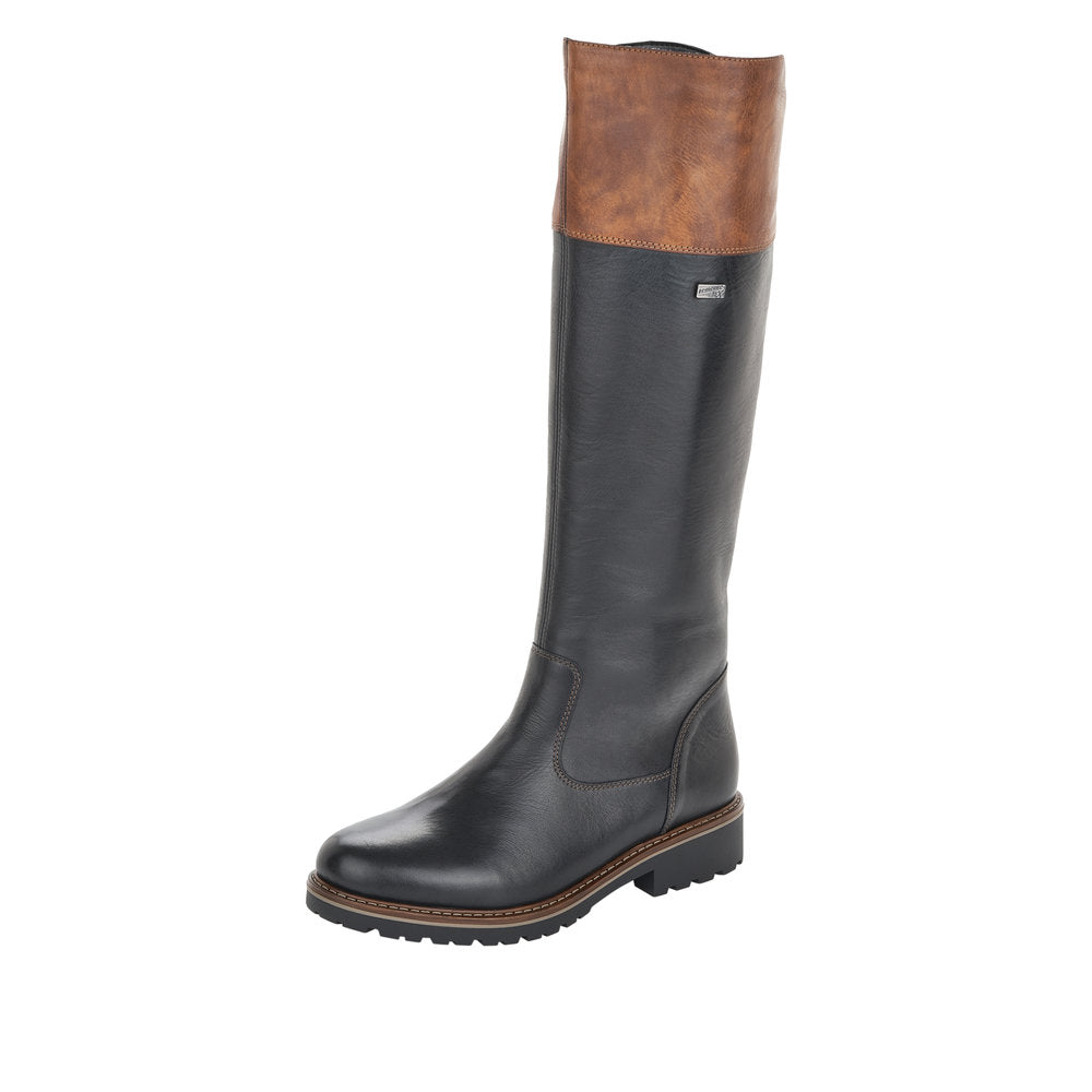 Remonte Leather Women's' Tall Boots| R6581 Tall Boots - Black Combination