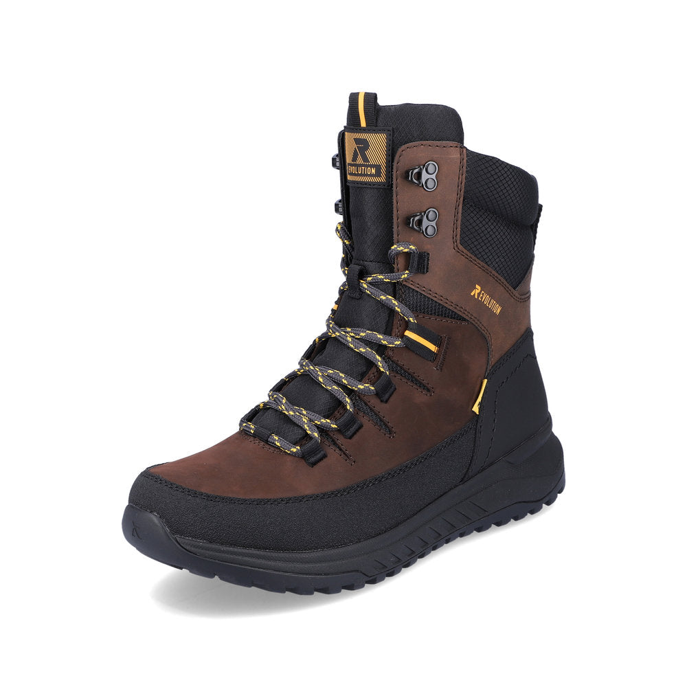 Rieker EVOLUTION Synthetic leather Men's boots | U0171 Ankle Boots Fiber Grip - Brown