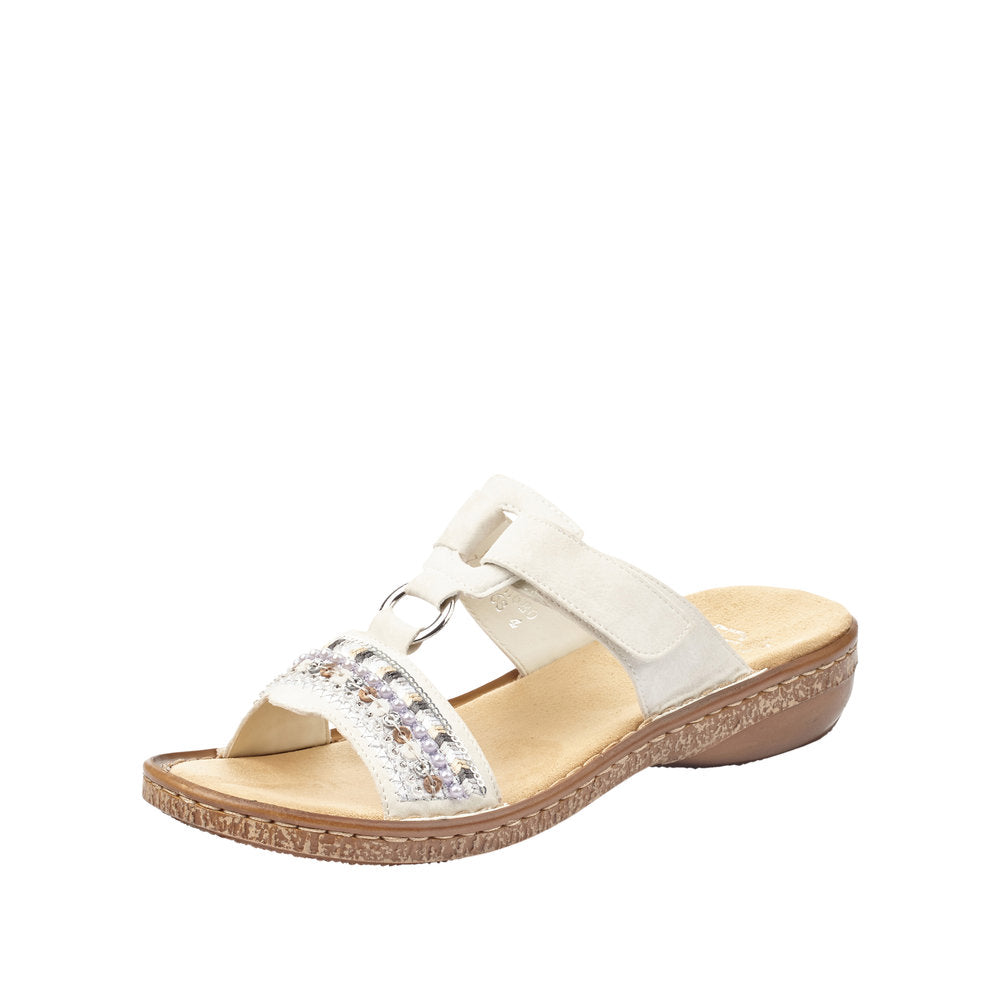 Rieker Women's sandals | Style 628M6 Casual Mule - White