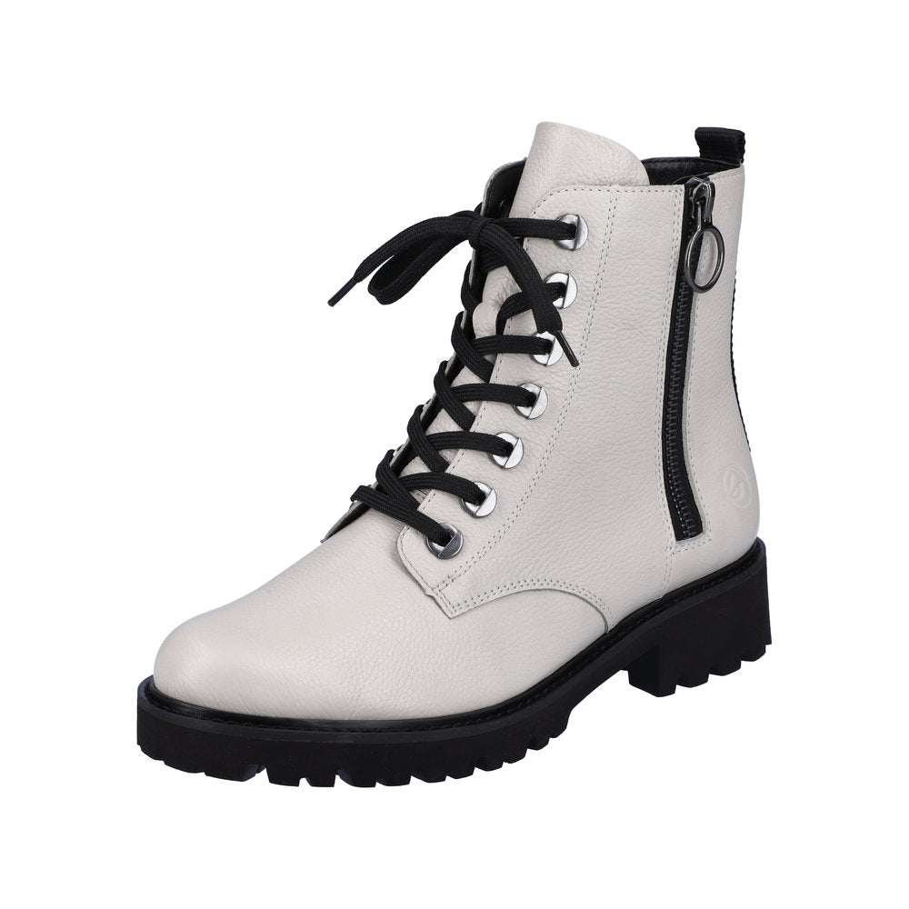 Remonte Leather Women's mid height boots| D8671 Mid-height Boots - White