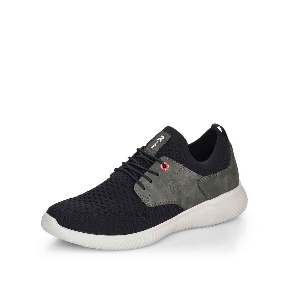 Rieker EVOLUTION Men's shoes | Style 07401 Athletic Slip-on - Black Combination