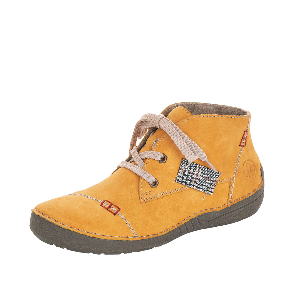 Rieker Synthetic Material Women's short boots| 52543 Ankle Boots - Yellow