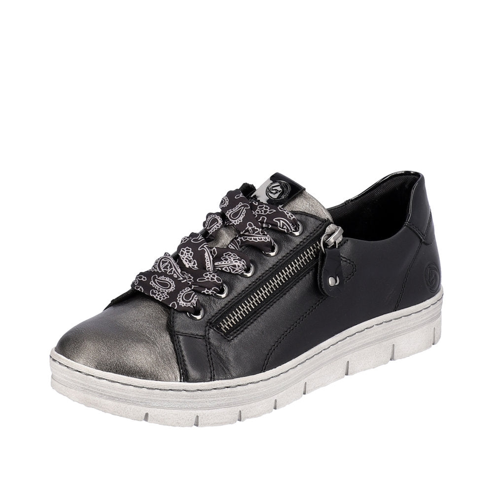 Remonte Leather Women's shoes| D5825 - Black Combination
