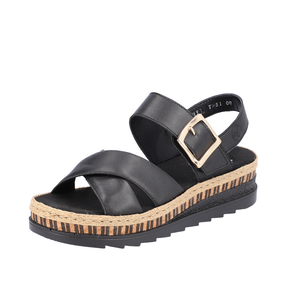 Rieker Women's sandals | Style V7951 Casual Sandal - Black