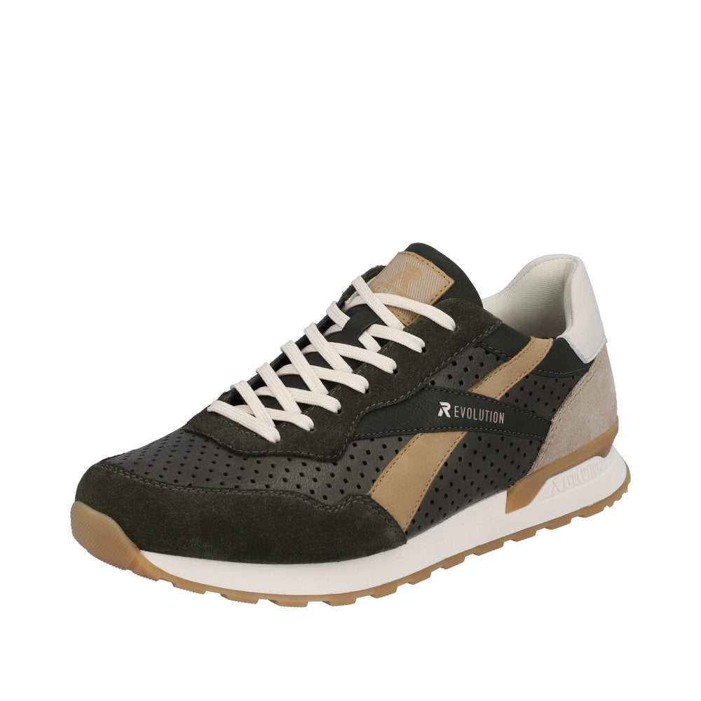 Rieker EVOLUTION Men's shoes | Style U0302 Athletic Lace-up - Black