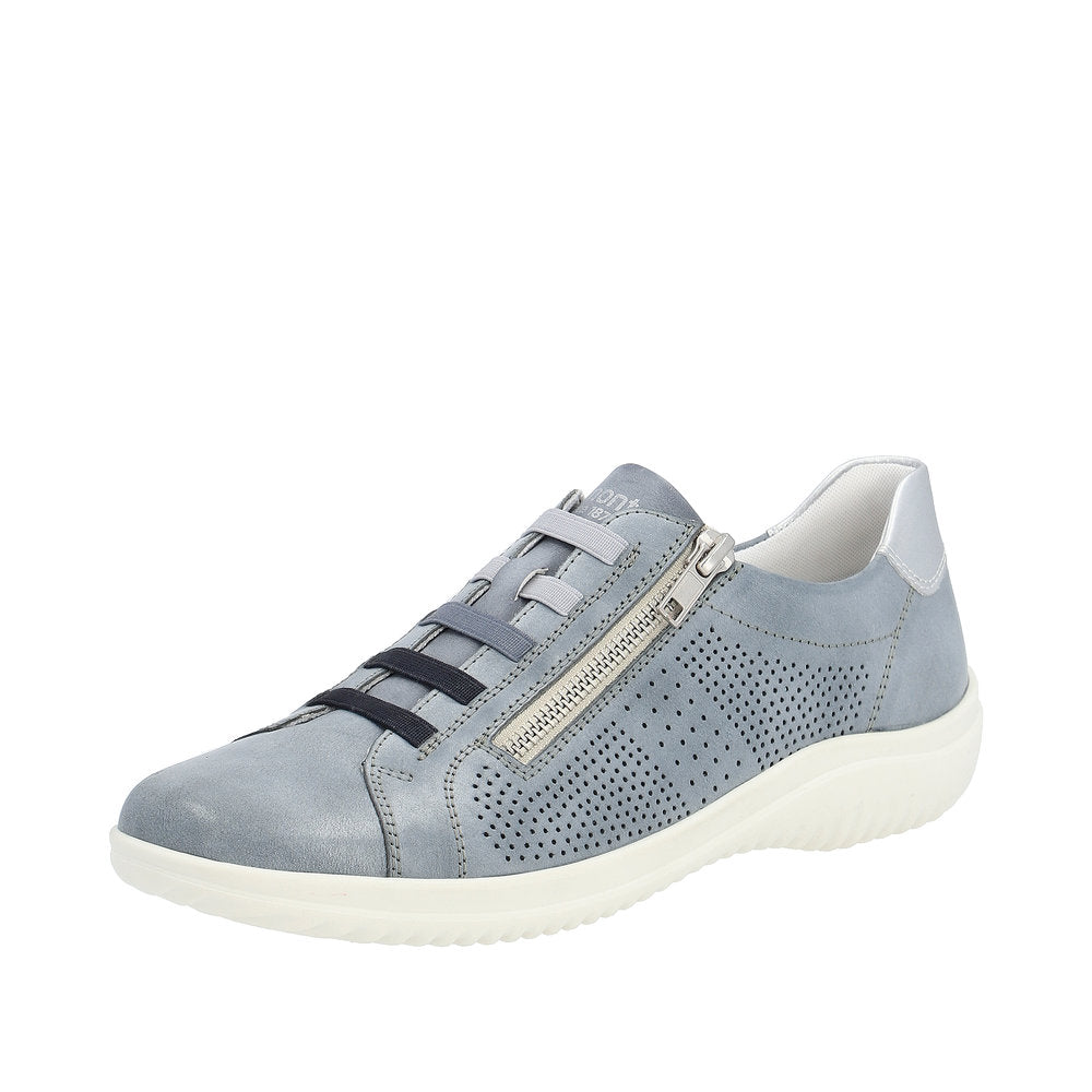 Remonte Women's shoes | Style D1E02 Casual Zipper - Blue Combination