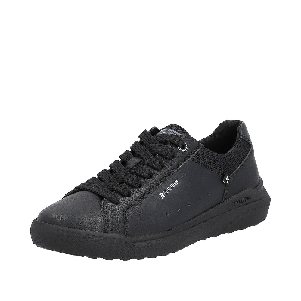 Rieker EVOLUTION Women's shoes | Style W1100 Athletic Lace-up - Black