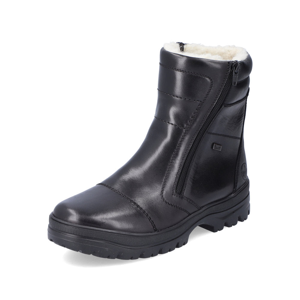 Rieker Leather Men's boots| F5493 Ankle BootsFlip Grip - Black
