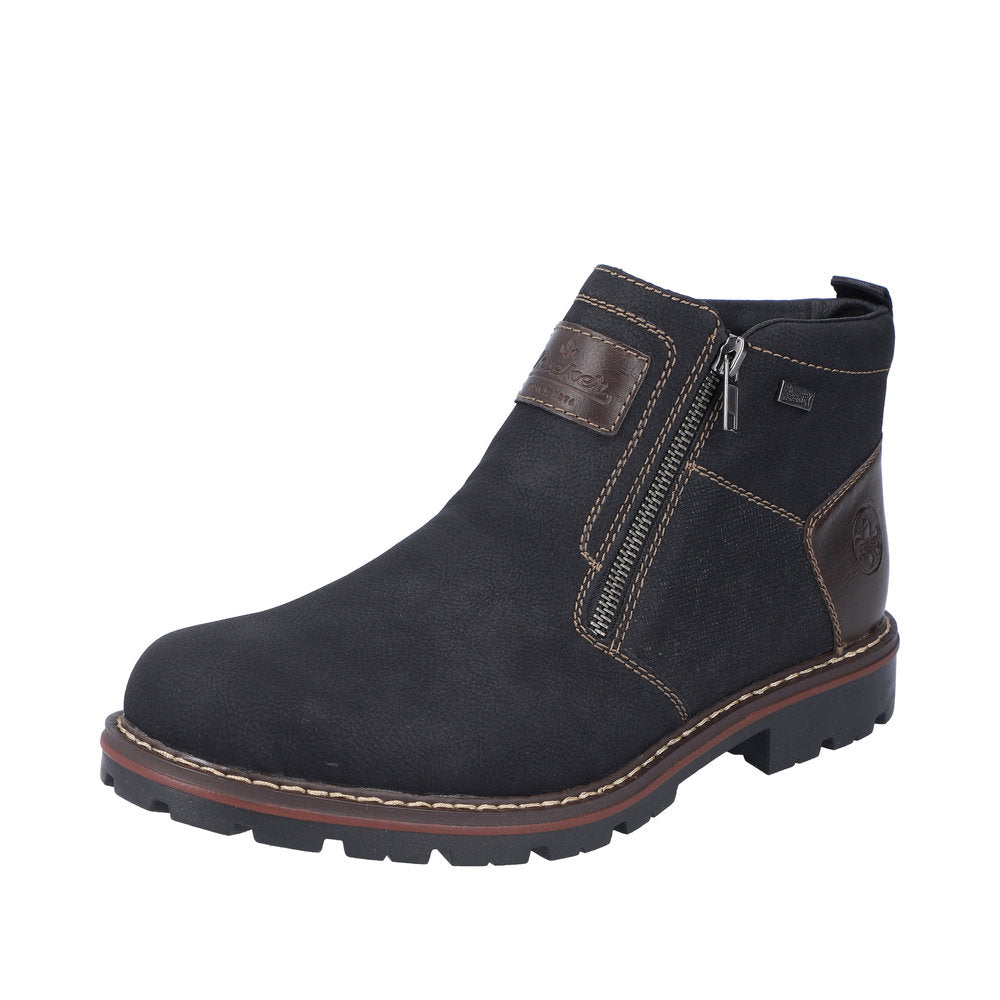 Rieker Synthetic Material Men's Boots| 37770 Ankle Boots - Black