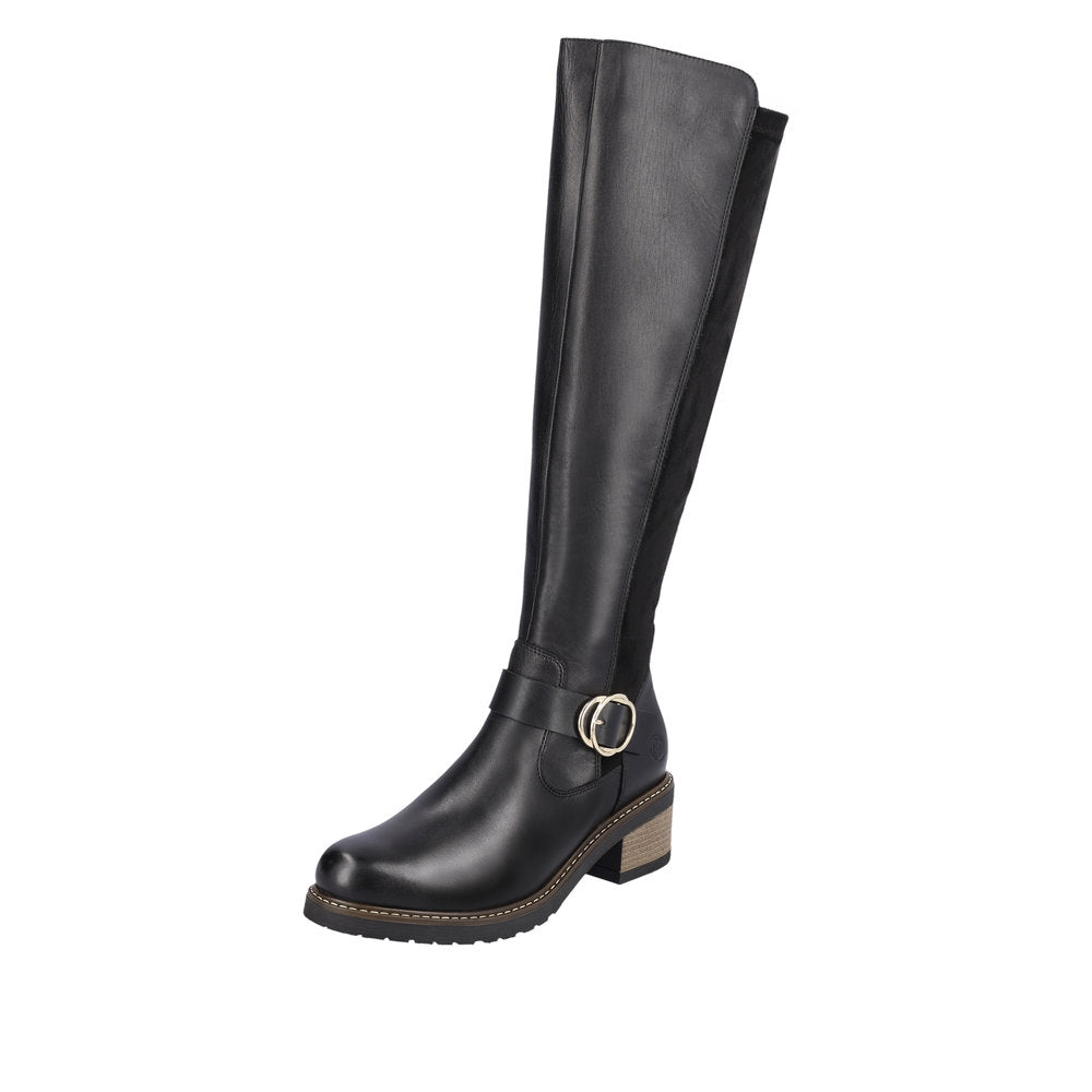 Remonte Leather Women's' Tall Boots| D1A73 Tall Boots - Black