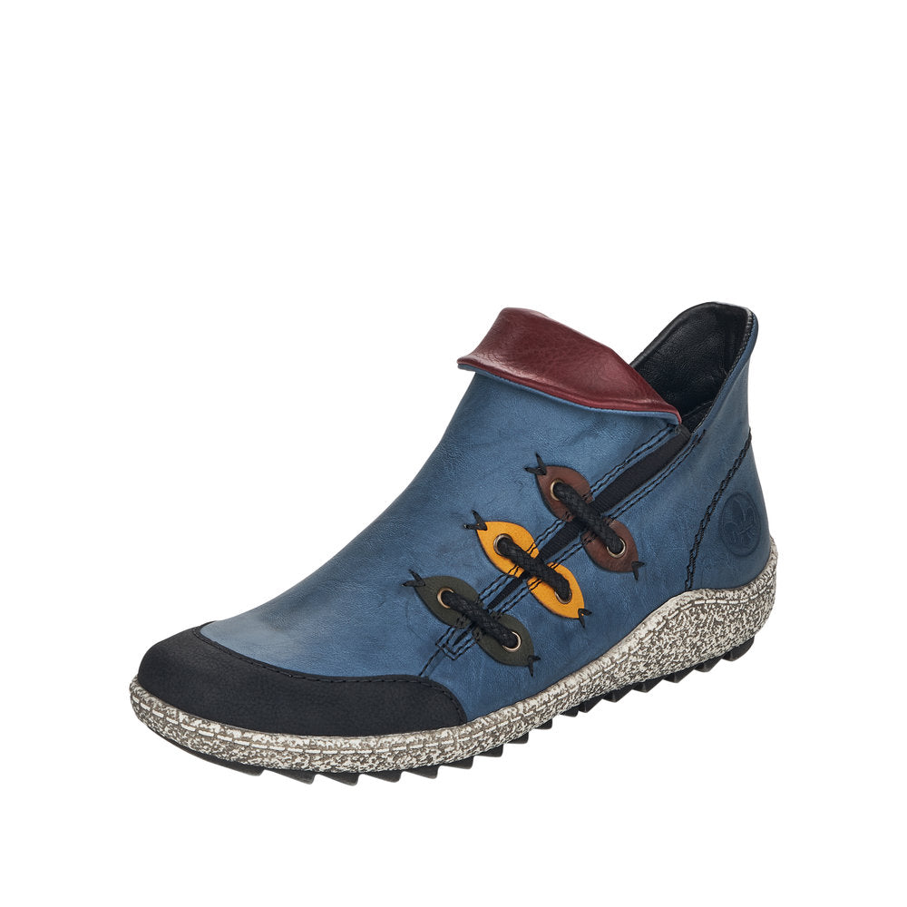 Rieker Synthetic Material Women's short boots| Z7582 Ankle Boots - Blue Combination