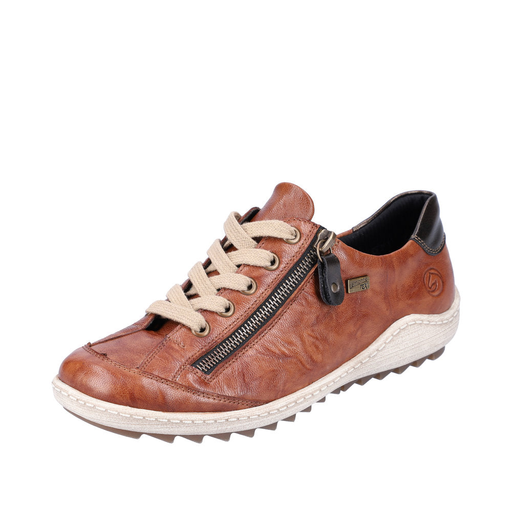 Remonte Women's shoes | Style R1402 Casual Lace-up with zip - Brown