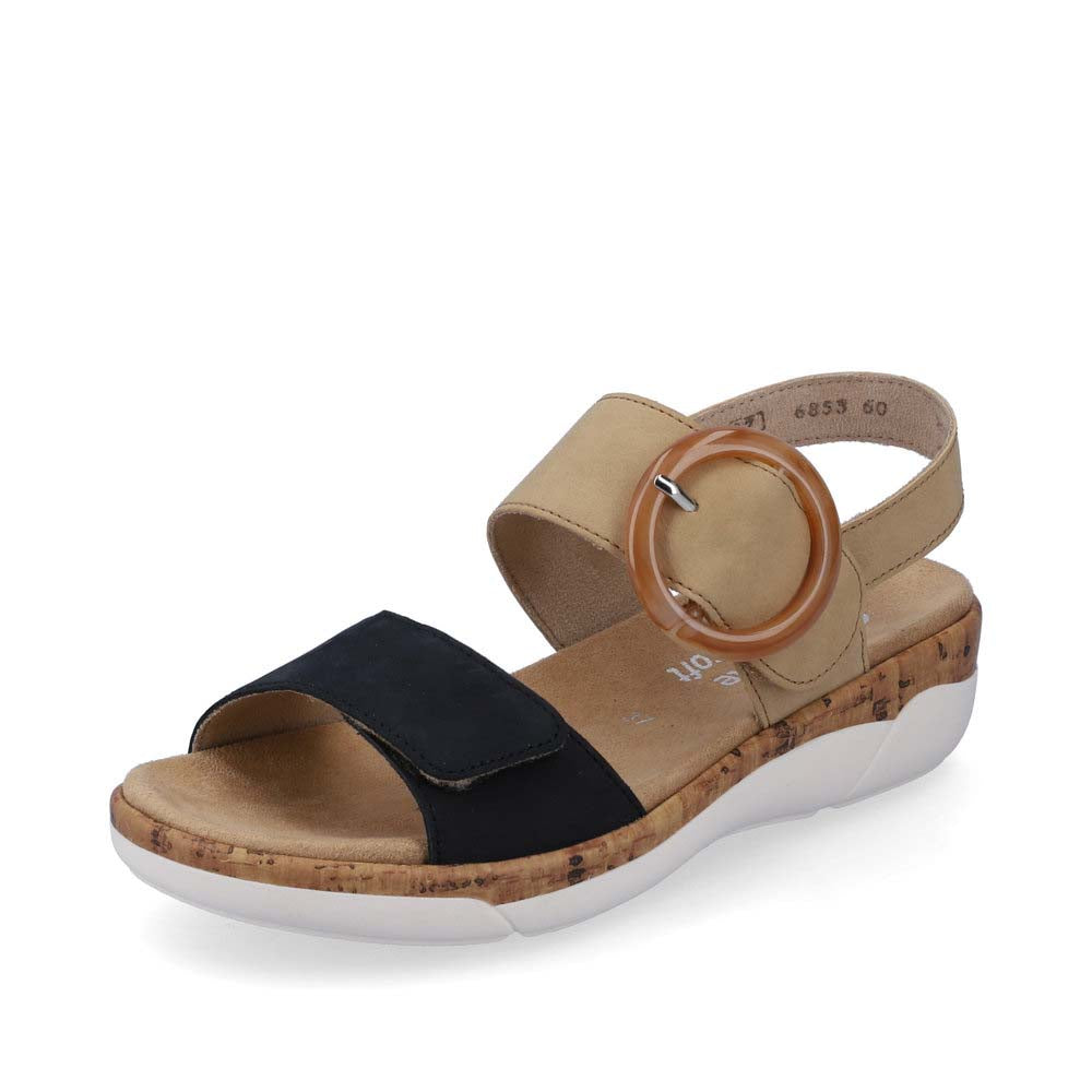 Remonte Women's sandals | Style R6853 Casual Sandal - Beige Combination