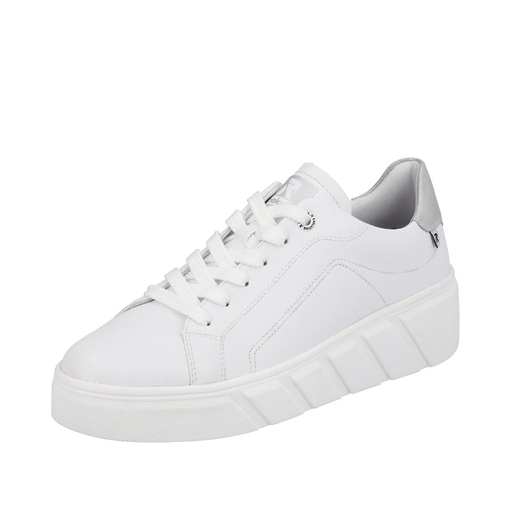 Rieker EVOLUTION Women's shoes | Style W0501 Athletic Lace-up - White
