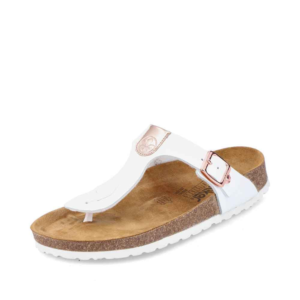 Rieker Women's sandals | Style V8391 Casual Flip Flop - White