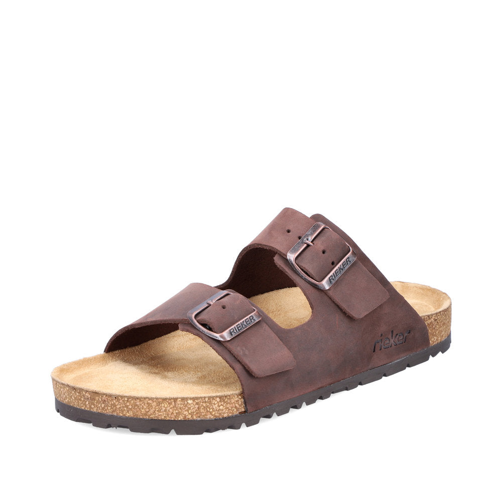 Rieker Men's sandals | Style 22190 Casual Mule - Brown