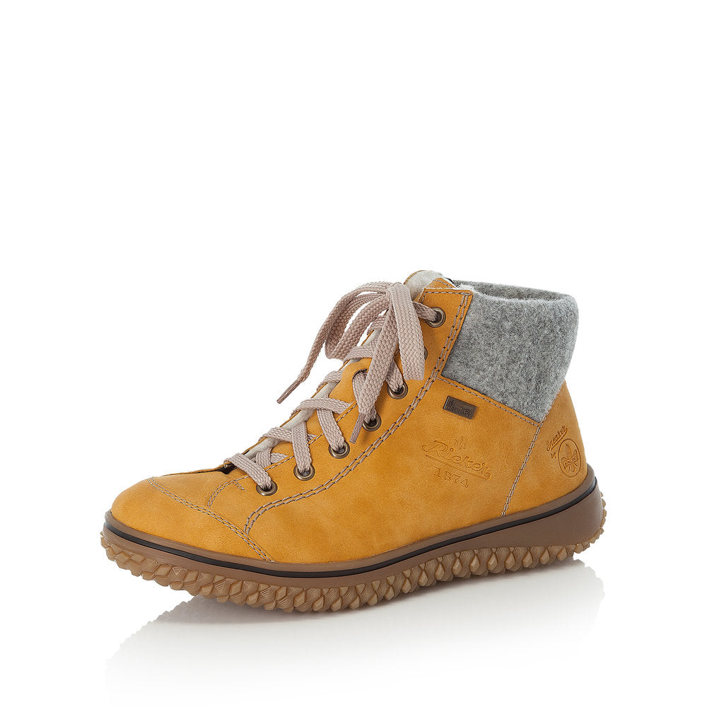 Rieker Synthetic Material Women's short boots| Z4243-01 Ankle Boots - Yellow Combination