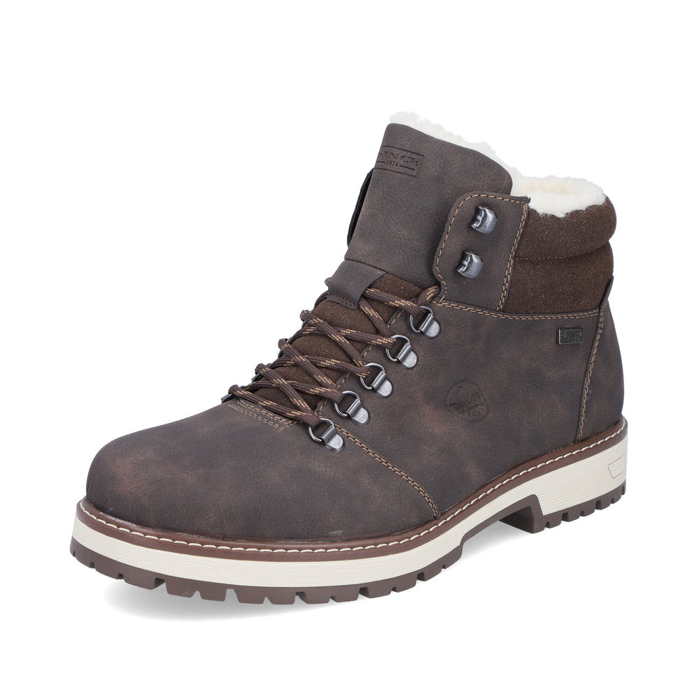 Rieker Synthetic leather Men's boots | F8333 Ankle Boots - Flip Grip - Brown
