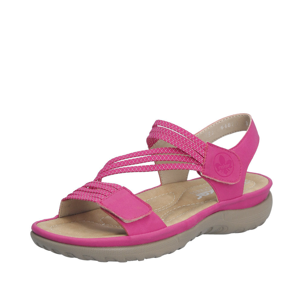 Rieker Women's sandals | Style 64870 Athletic Sandal - Pink Combination
