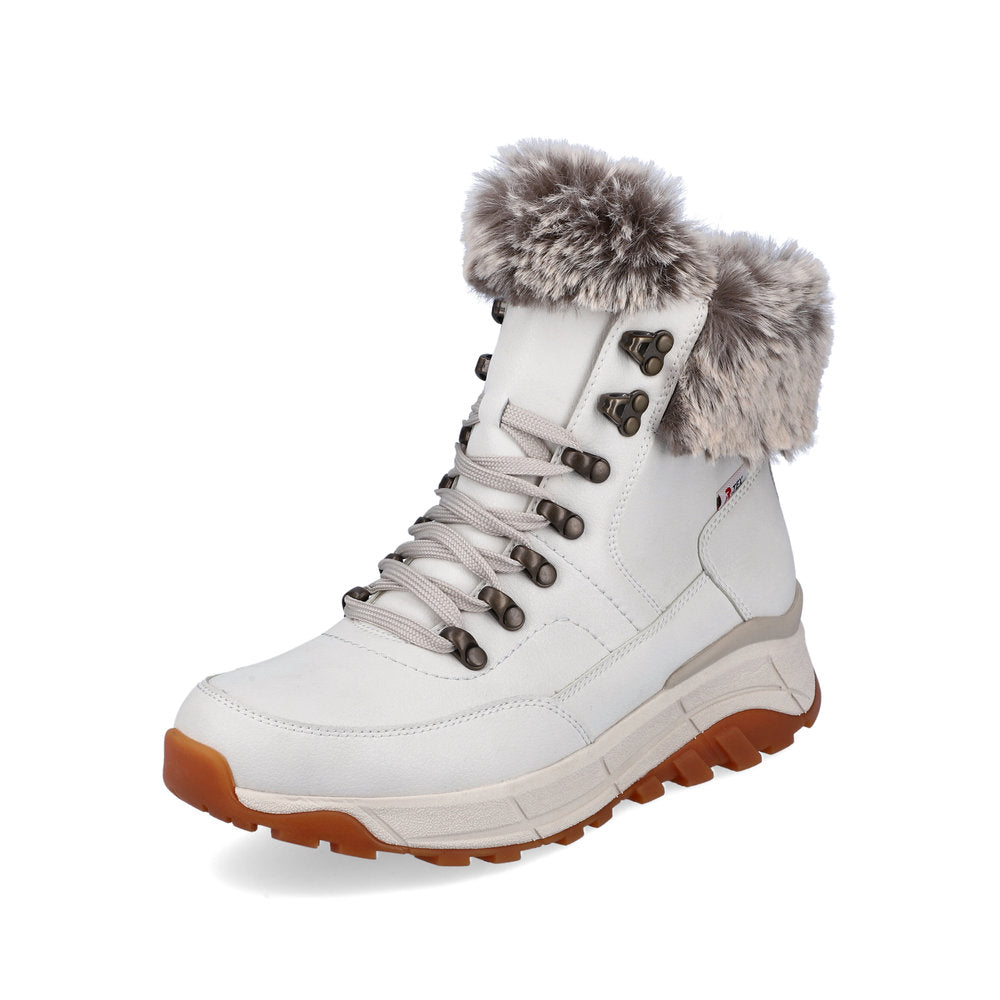 Rieker EVOLUTION Leather Women's Mid Height Boots| W0063-00 Mid-height Boots - White