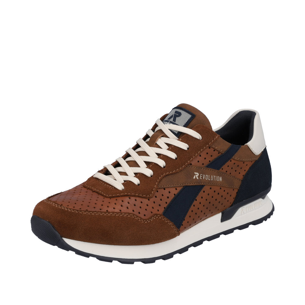 Rieker EVOLUTION Men's shoes | Style U0302 Athletic Lace-up - Brown