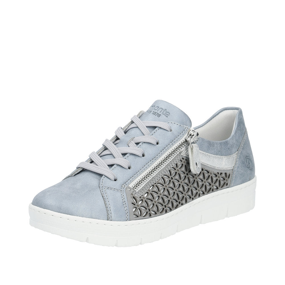Remonte Women's shoes | Style D5830 Casual Lace-up with zip - Blue Combination