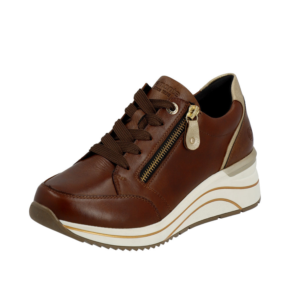 Remonte Leather Women's shoes| D0T03 - Brown Combination