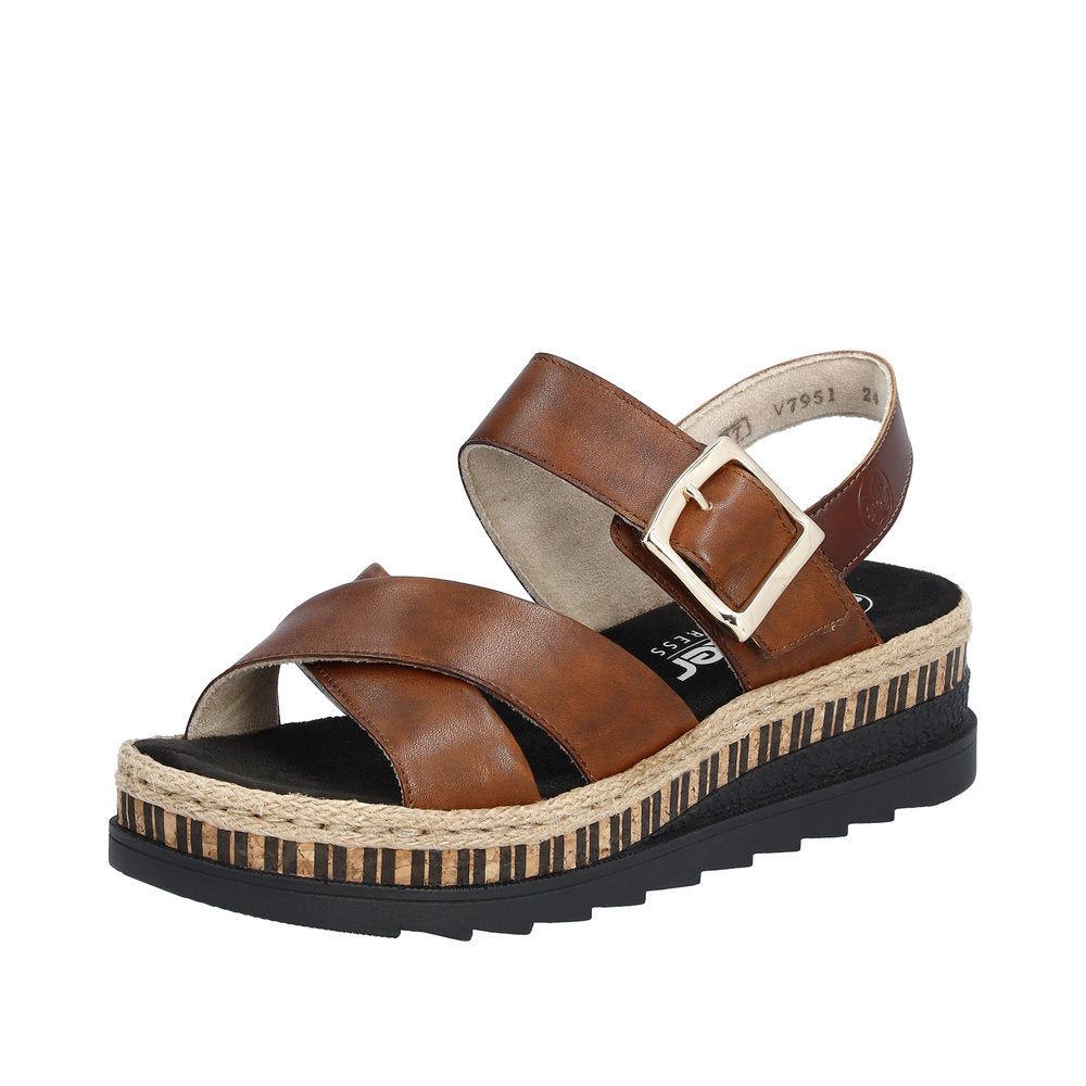 Rieker Women's sandals | Style V7951 Casual Sandal - Brown