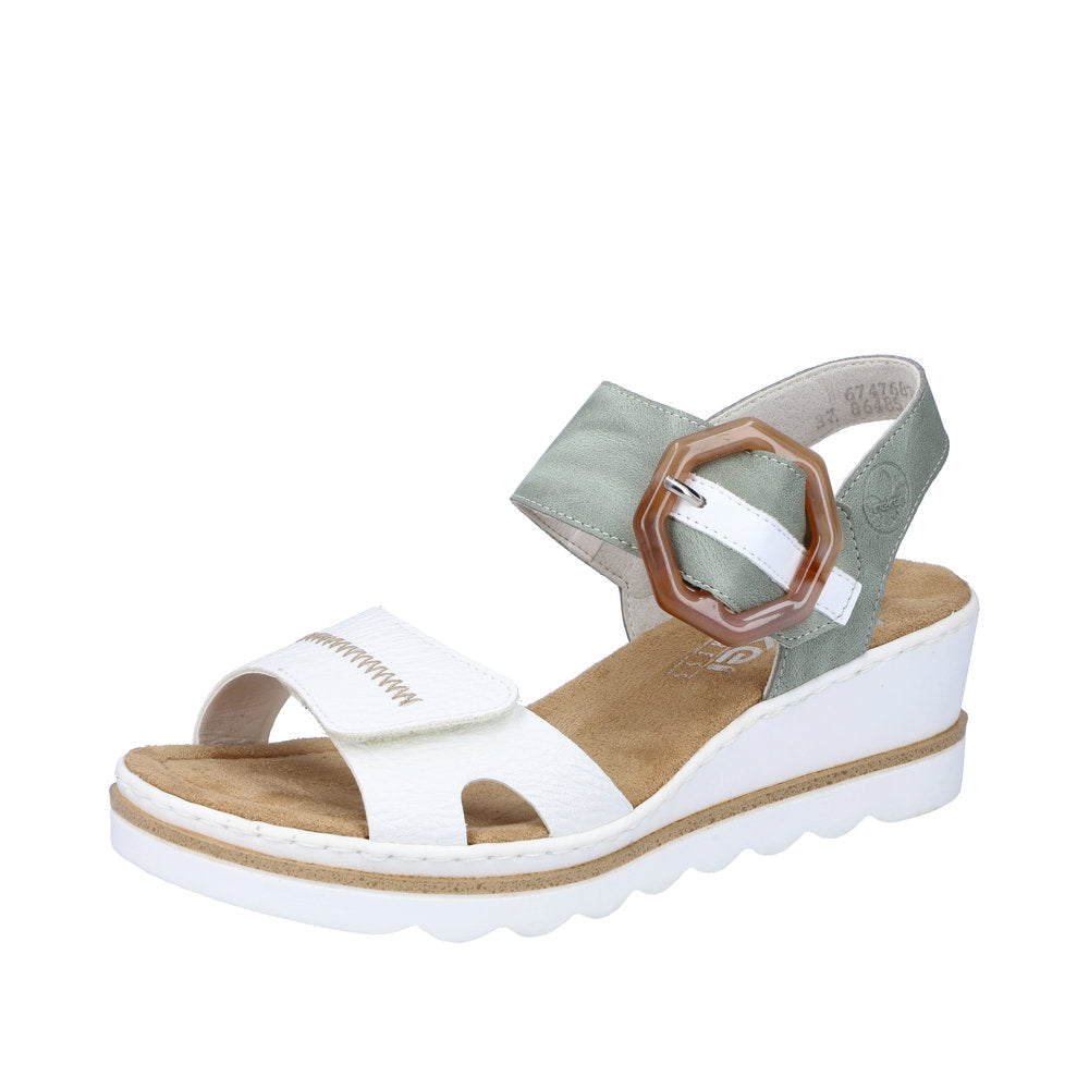 Rieker Women's sandals | Style 67476 Dress Sandal - White Combination