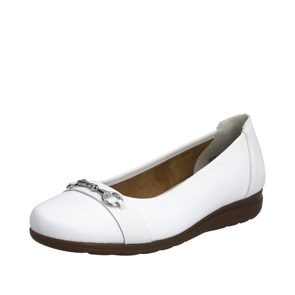 Rieker Women's shoes | Style L9360 Dress Ballerina - White