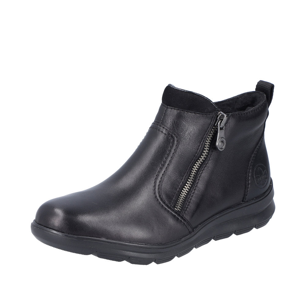 Rieker Leather Women's short boots| Z0060 Ankle Boots - Black