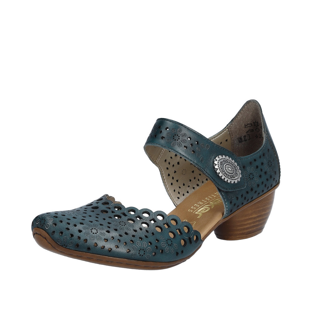 Rieker Women's shoes | Style 43753 Dress Open Shank - Blue