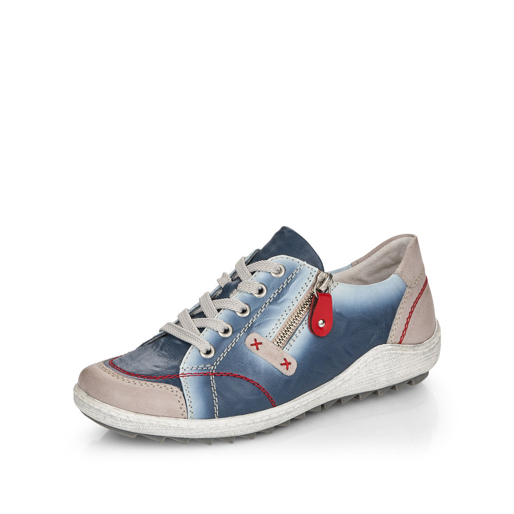 Remonte Women's shoes | Style R1427 Casual Lace-up with zip - Blue